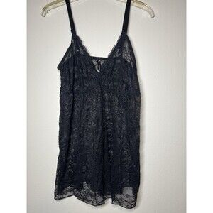 Torrid Black Lace Babydoll Nightgown Sleep Sheer Mesh Sensual Sexy Plus Size 2